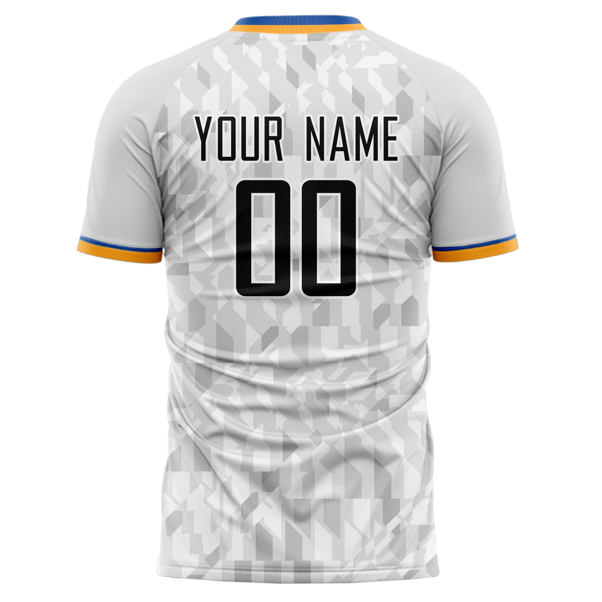 Custom Gray Black Pattern Soccer Jersey