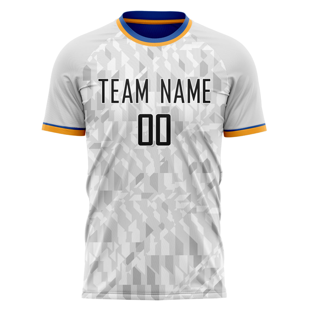 Custom Gray Black Pattern Soccer Jersey