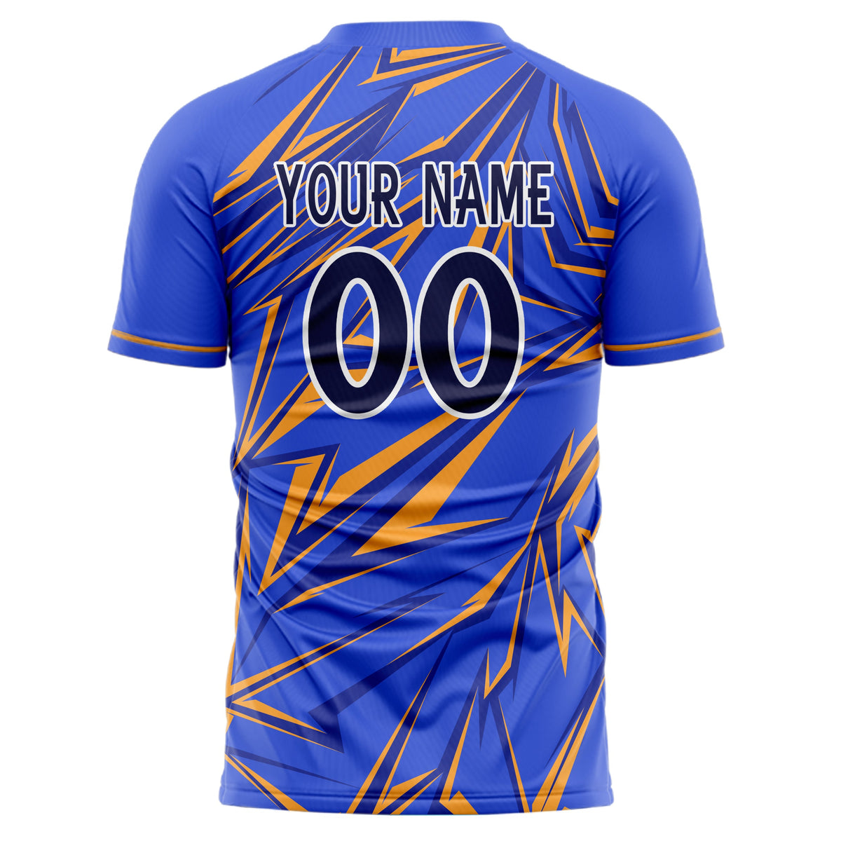 Custom Purple Gold Pattern Soccer Jersey