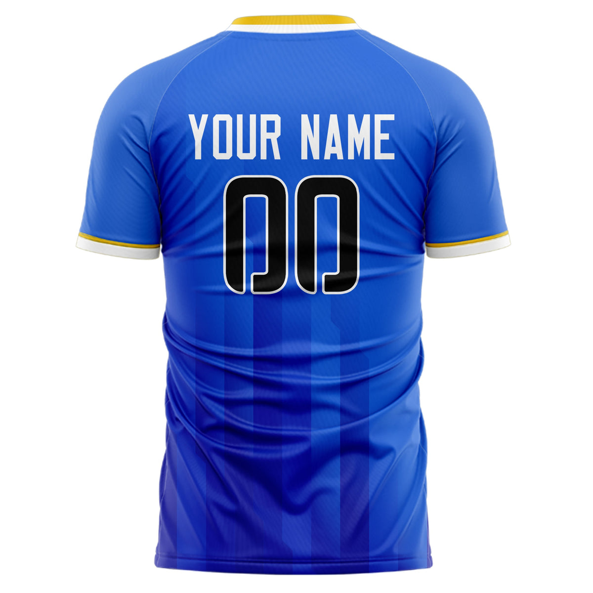 Custom Blue White Pattern Soccer Jersey