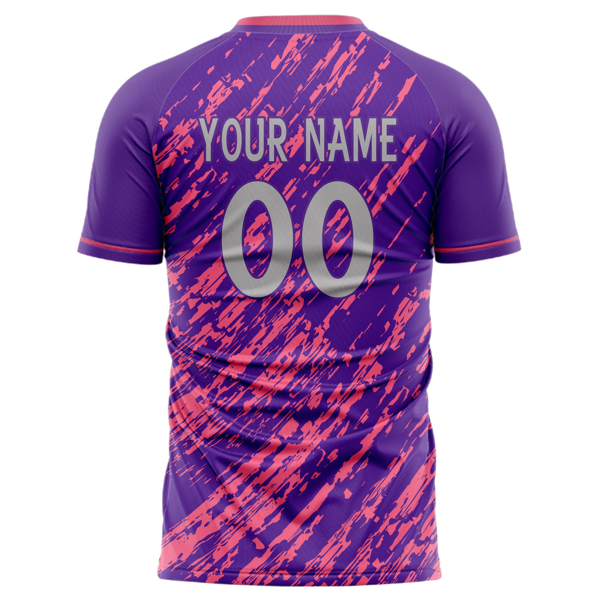 Custom Purple Pink Pattern Soccer Jersey