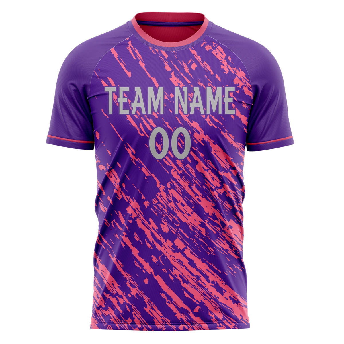 Custom Purple Pink Pattern Soccer Jersey