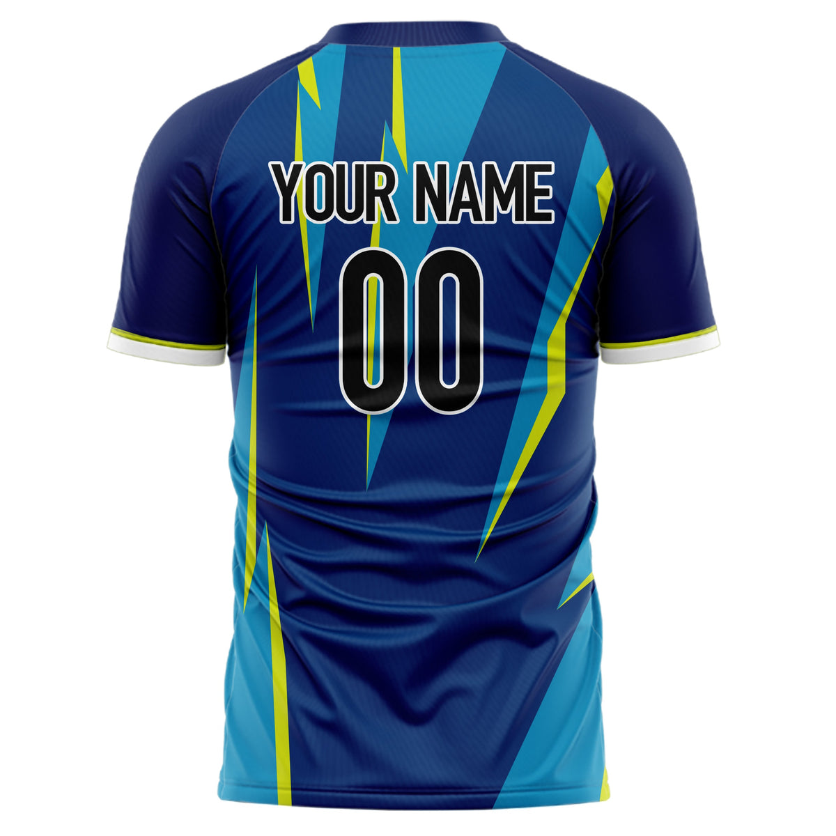 Custom Royal Blue Pattern Soccer Jersey