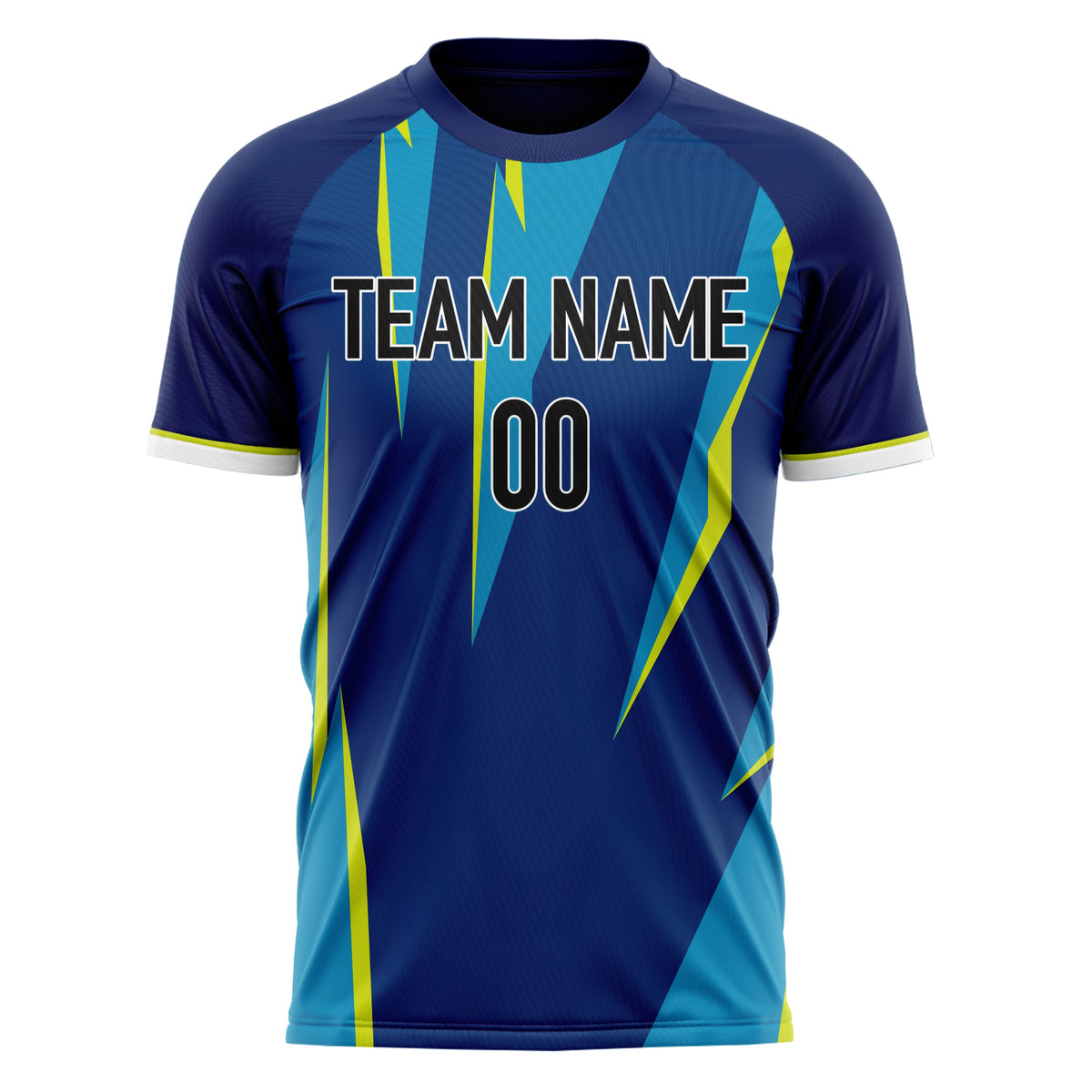 Custom Royal Blue Pattern Soccer Jersey