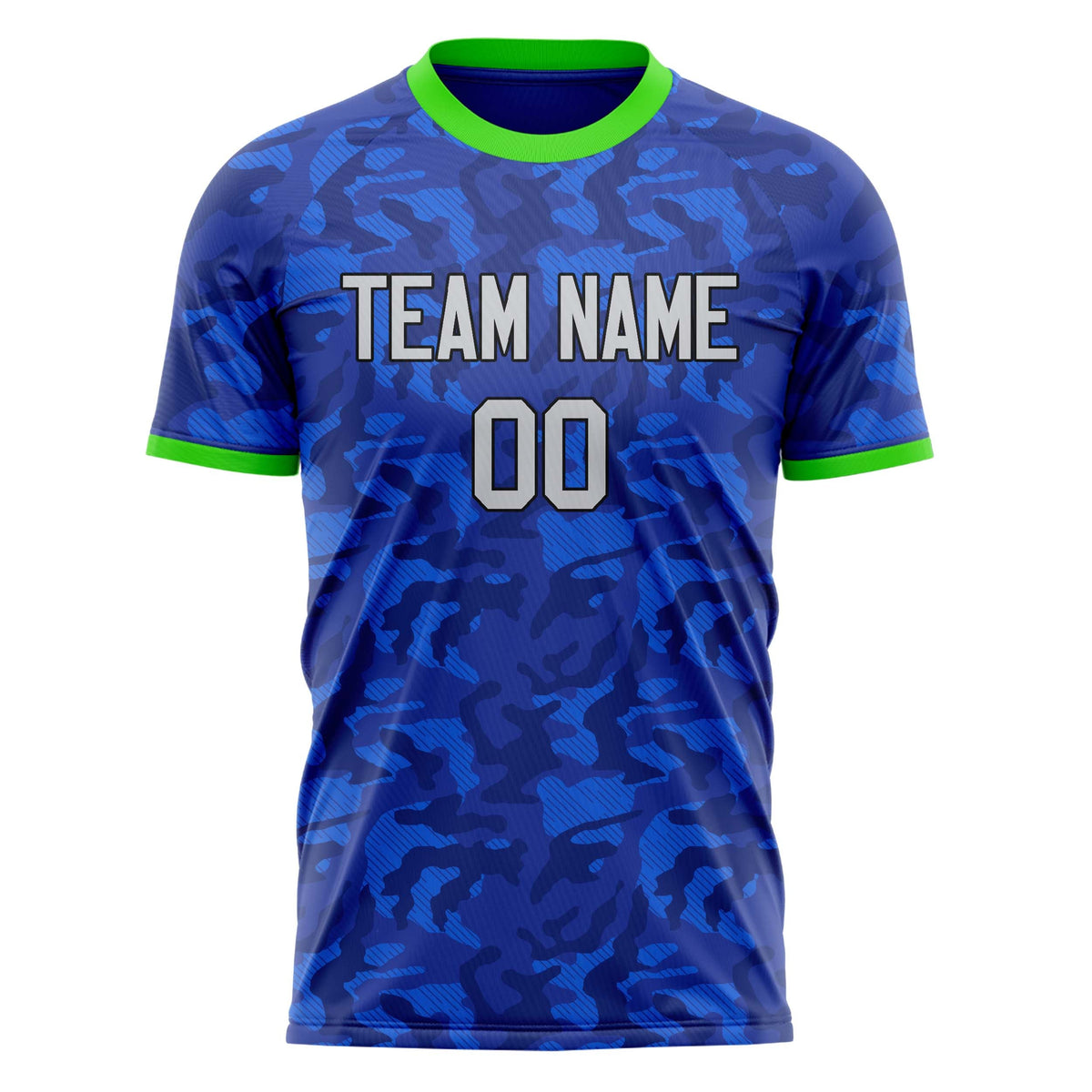 Custom Blue Gray Pattern Soccer Jersey