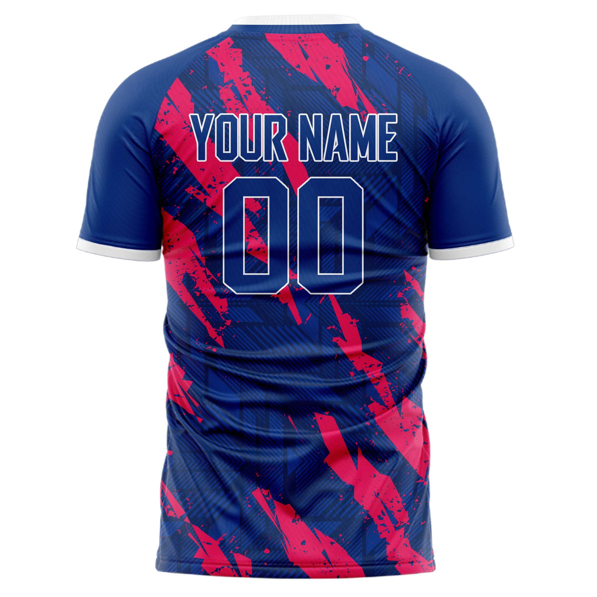 Custom Royal Red Pattern Soccer Jersey