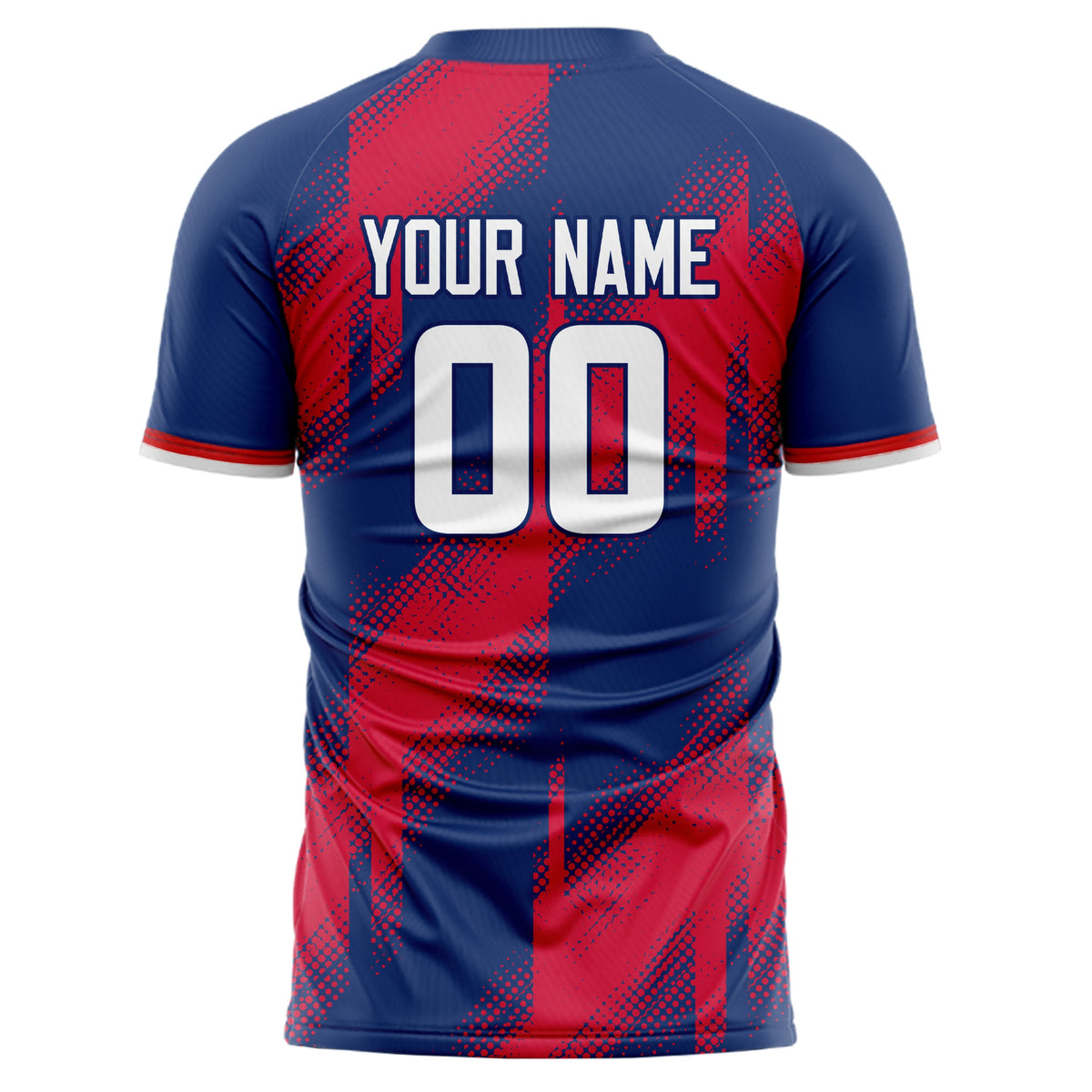 Custom Royal Red Pattern Soccer Jersey