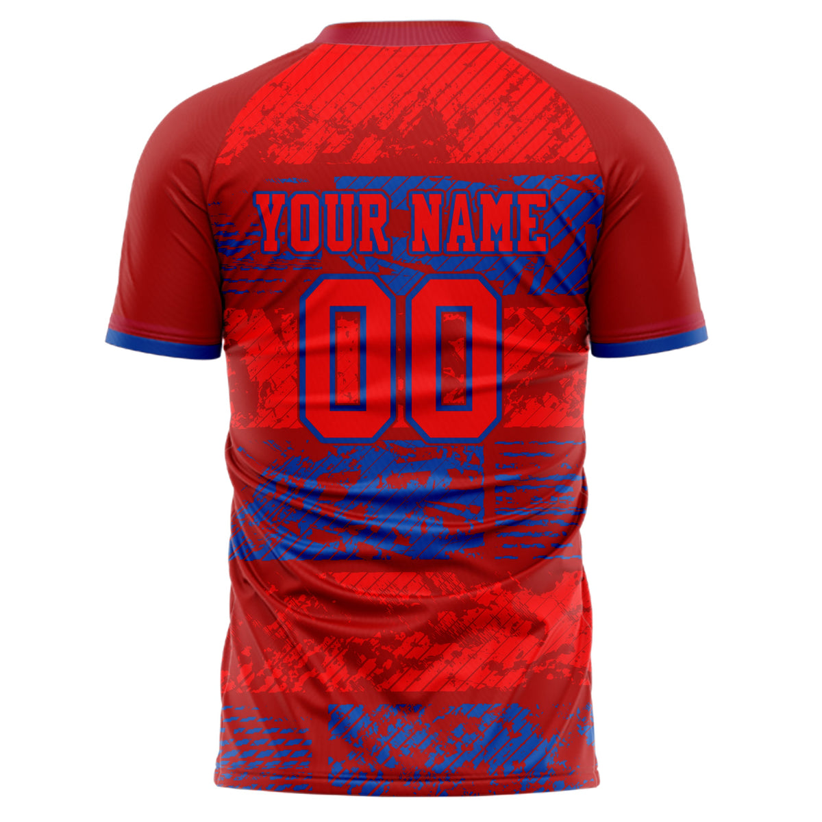 Custom Red Royal Pattern Soccer Jersey