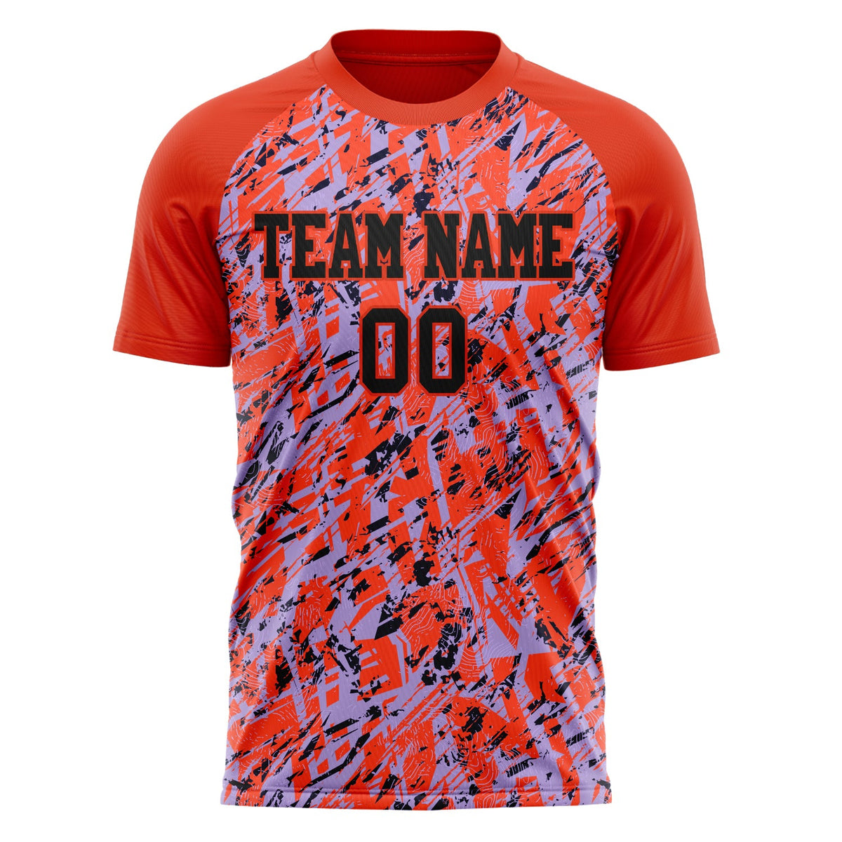 Custom Red Black Pattern Soccer Jersey