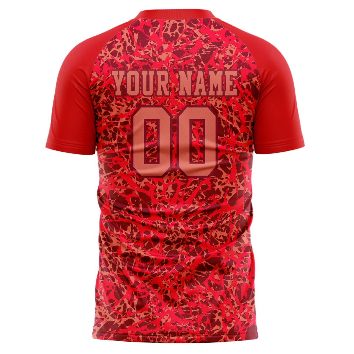 Custom Red Crimson Pattern Soccer Jersey