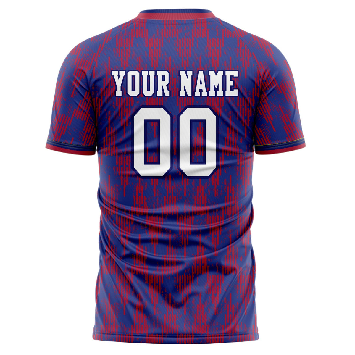 Custom Royal Red Pattern Soccer Jersey