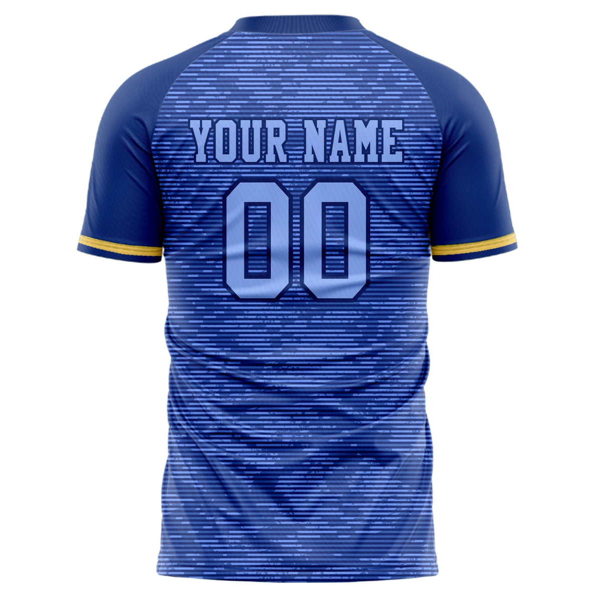 Custom Royal Gold Pattern Soccer Jersey