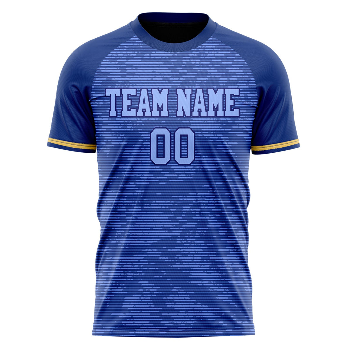 Custom Royal Gold Pattern Soccer Jersey