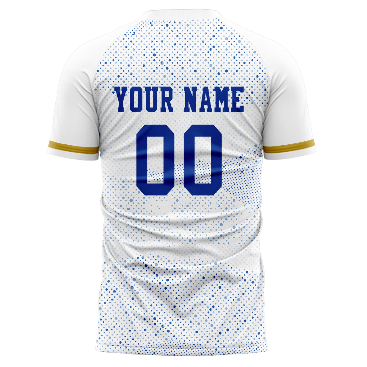 Custom White Royal Pattern Soccer Jersey