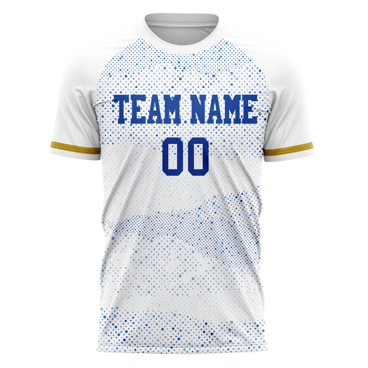 Custom White Royal Pattern Soccer Jersey