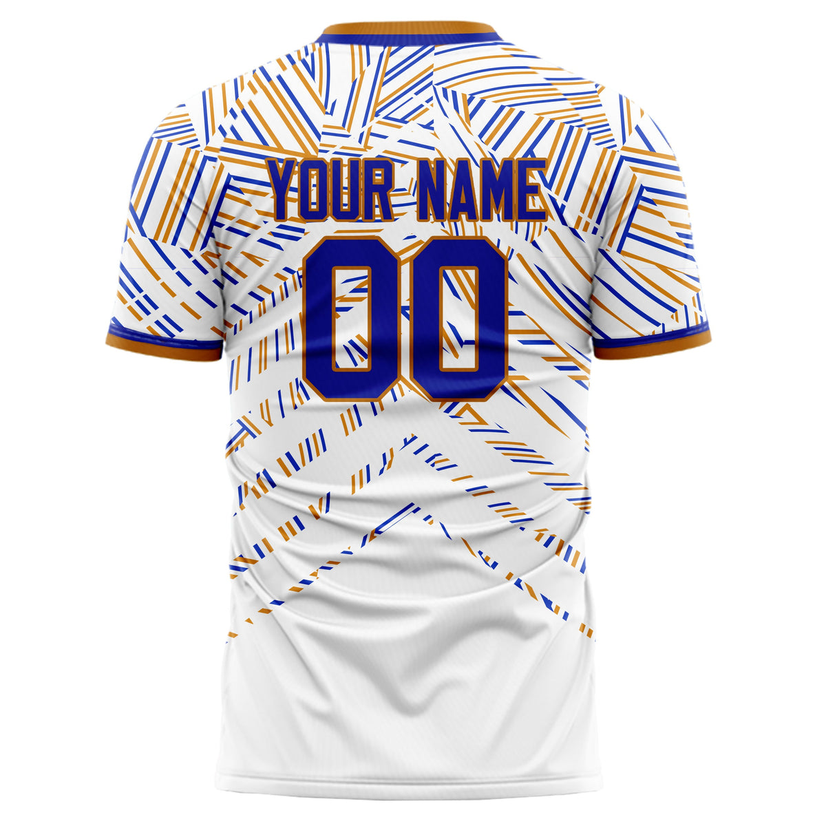 Custom White Royal Pattern Soccer Jersey