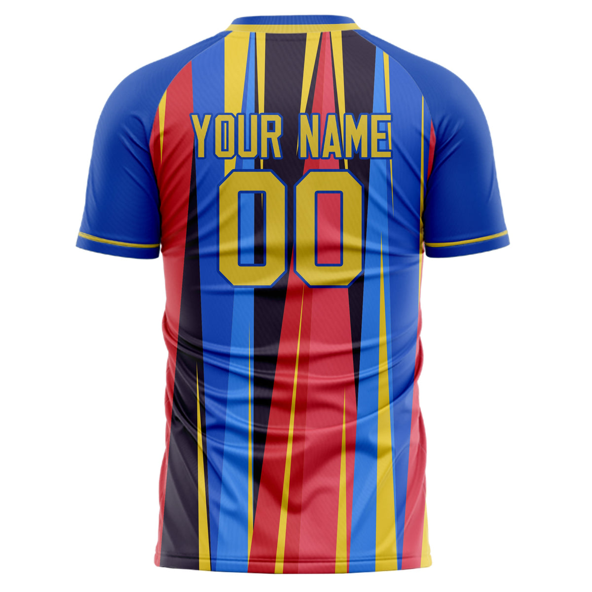 Custom Royal Gold Pattern Soccer Jersey