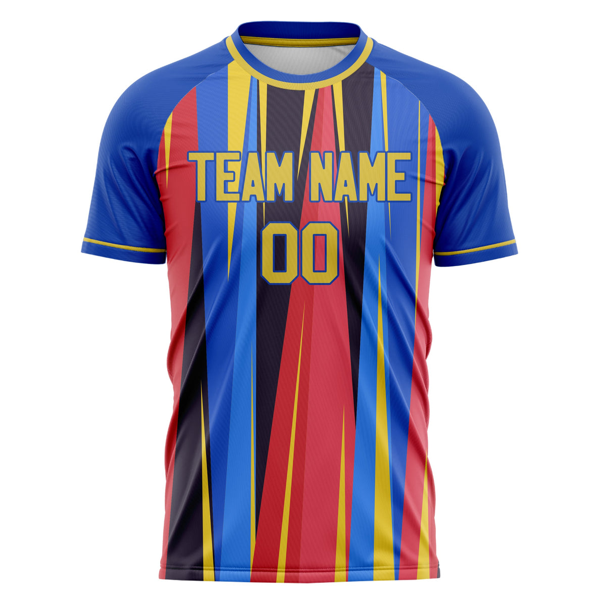 Custom Royal Gold Pattern Soccer Jersey