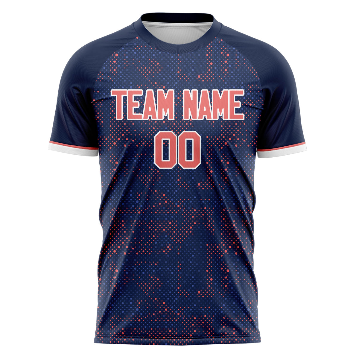 Custom Navy Pink Pattern Soccer Jersey