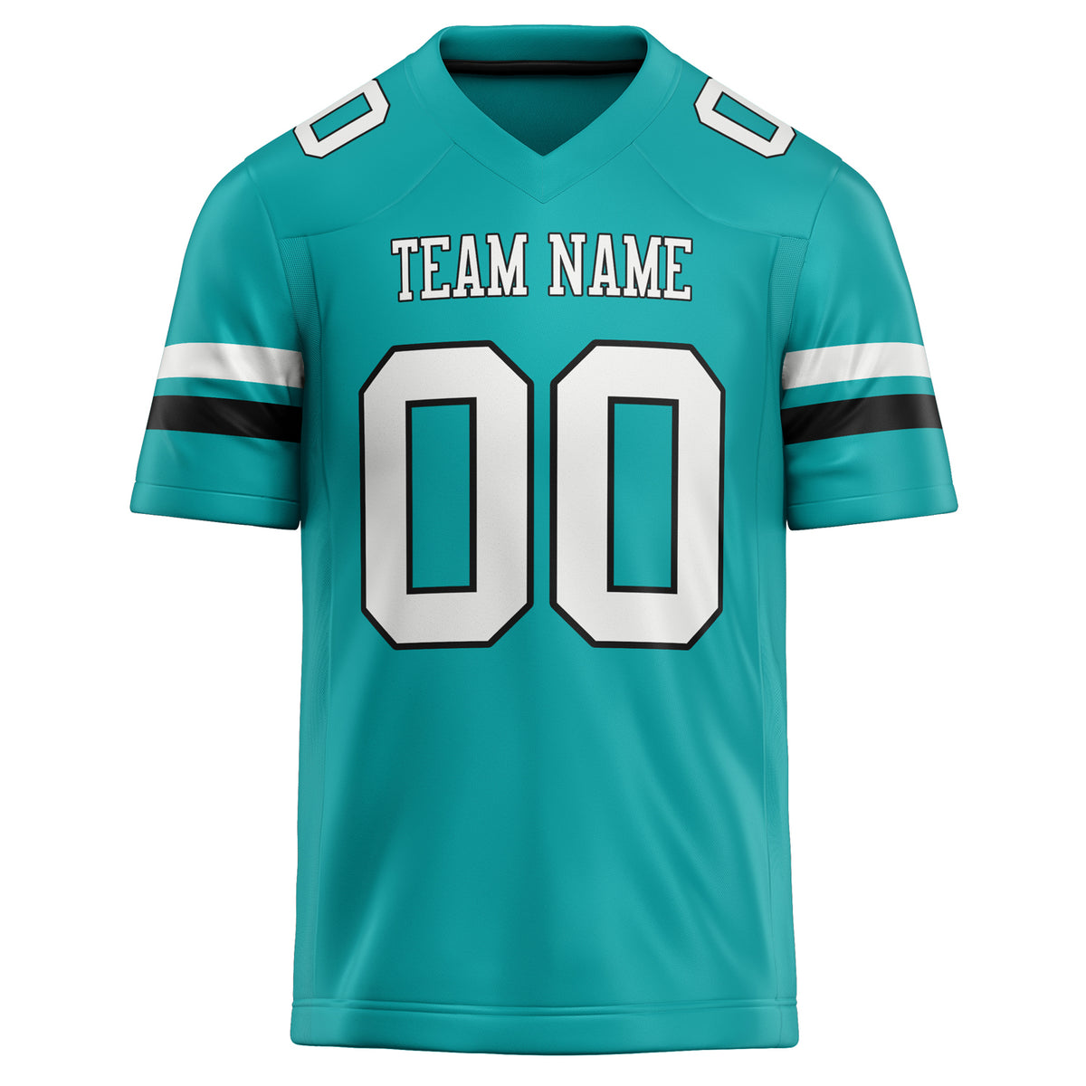 Custom Aqua White Solid Colour Football Jersey