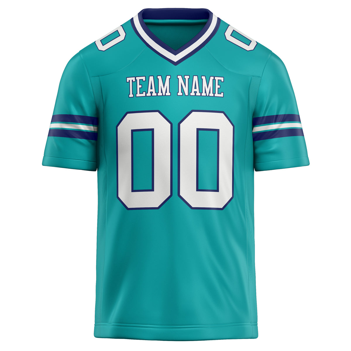 Custom Aqua White Solid Colour Football Jersey