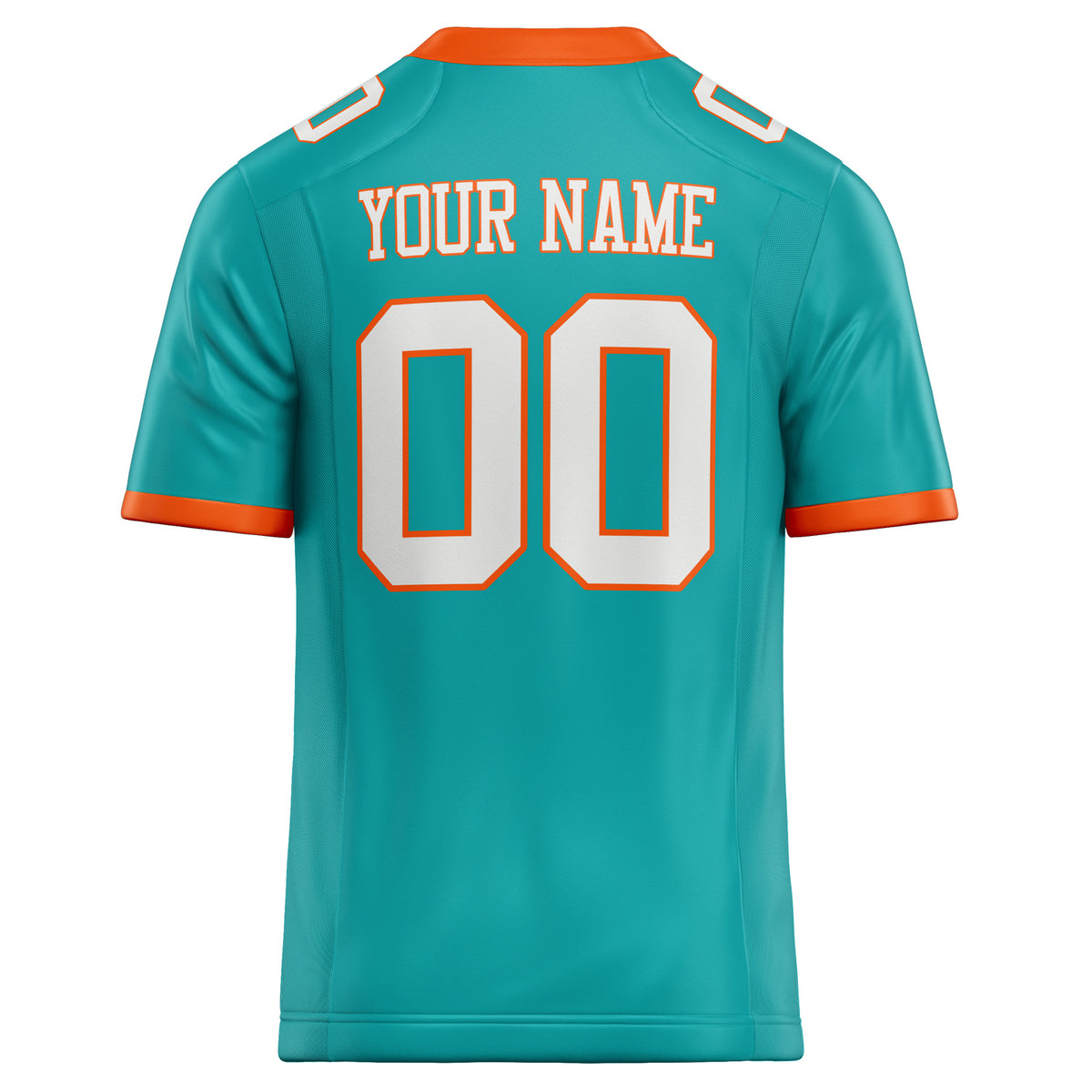 Custom Aqua White Solid Colour Football Jersey