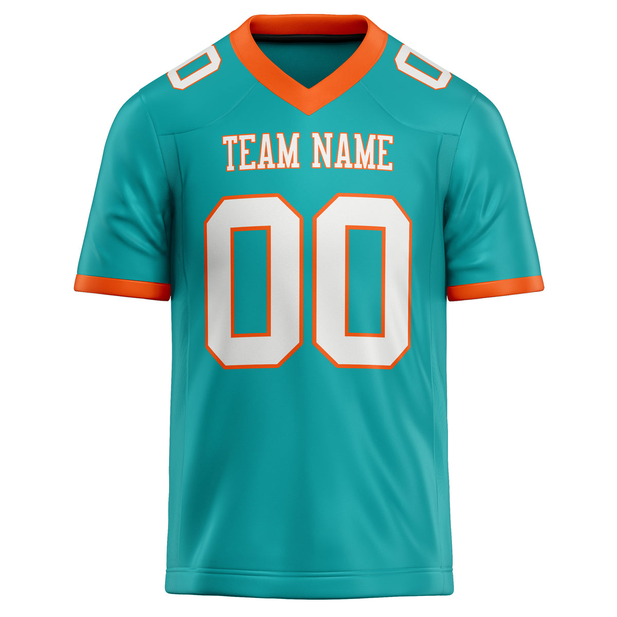 Custom Aqua White Solid Colour Football Jersey