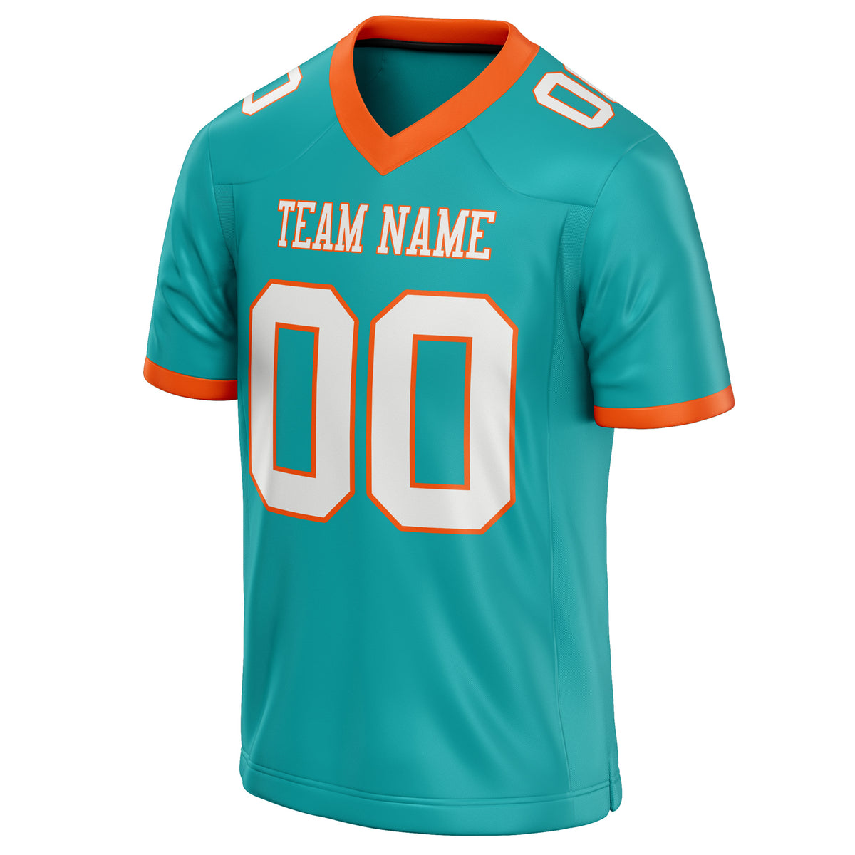 Custom Aqua White Solid Colour Football Jersey