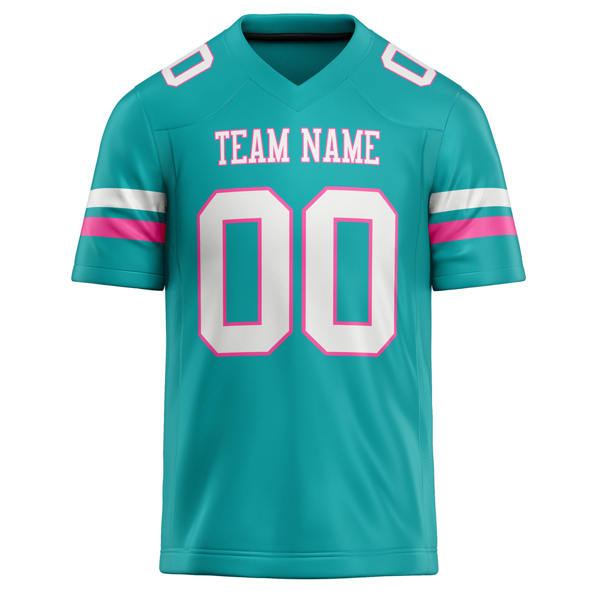 Custom Aqua White Solid Colour Football Jersey