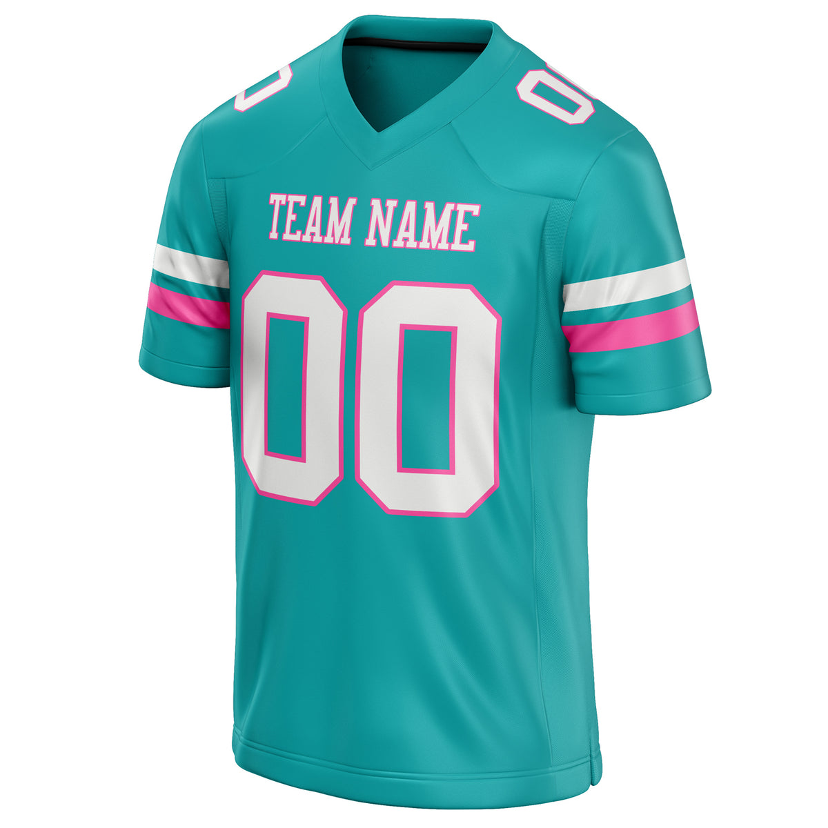 Custom Aqua White Solid Colour Football Jersey