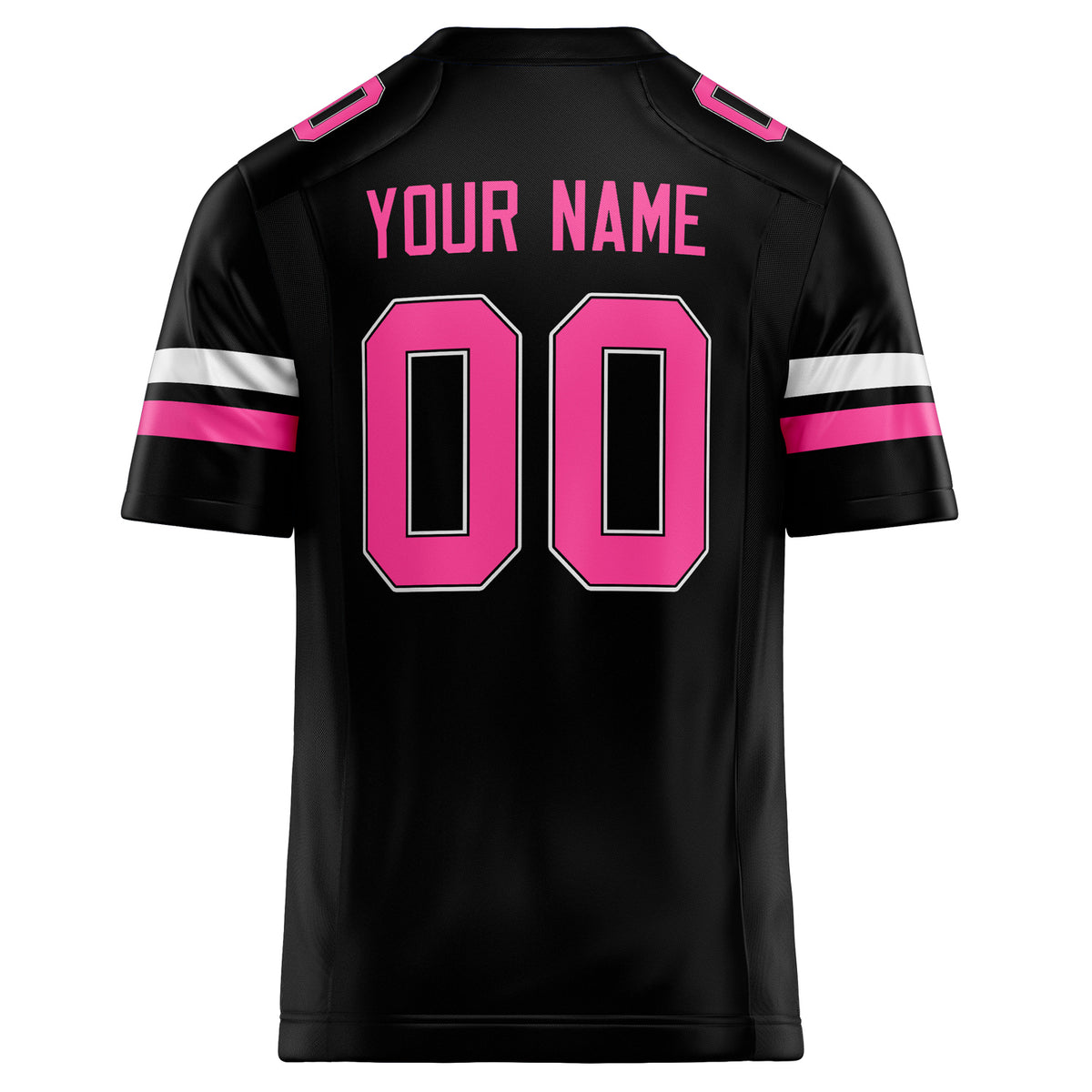 Custom Black pink Solid Colour Football Jersey