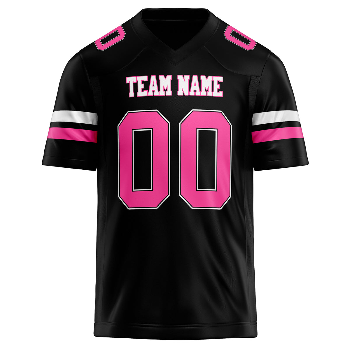 Custom Black pink Solid Colour Football Jersey