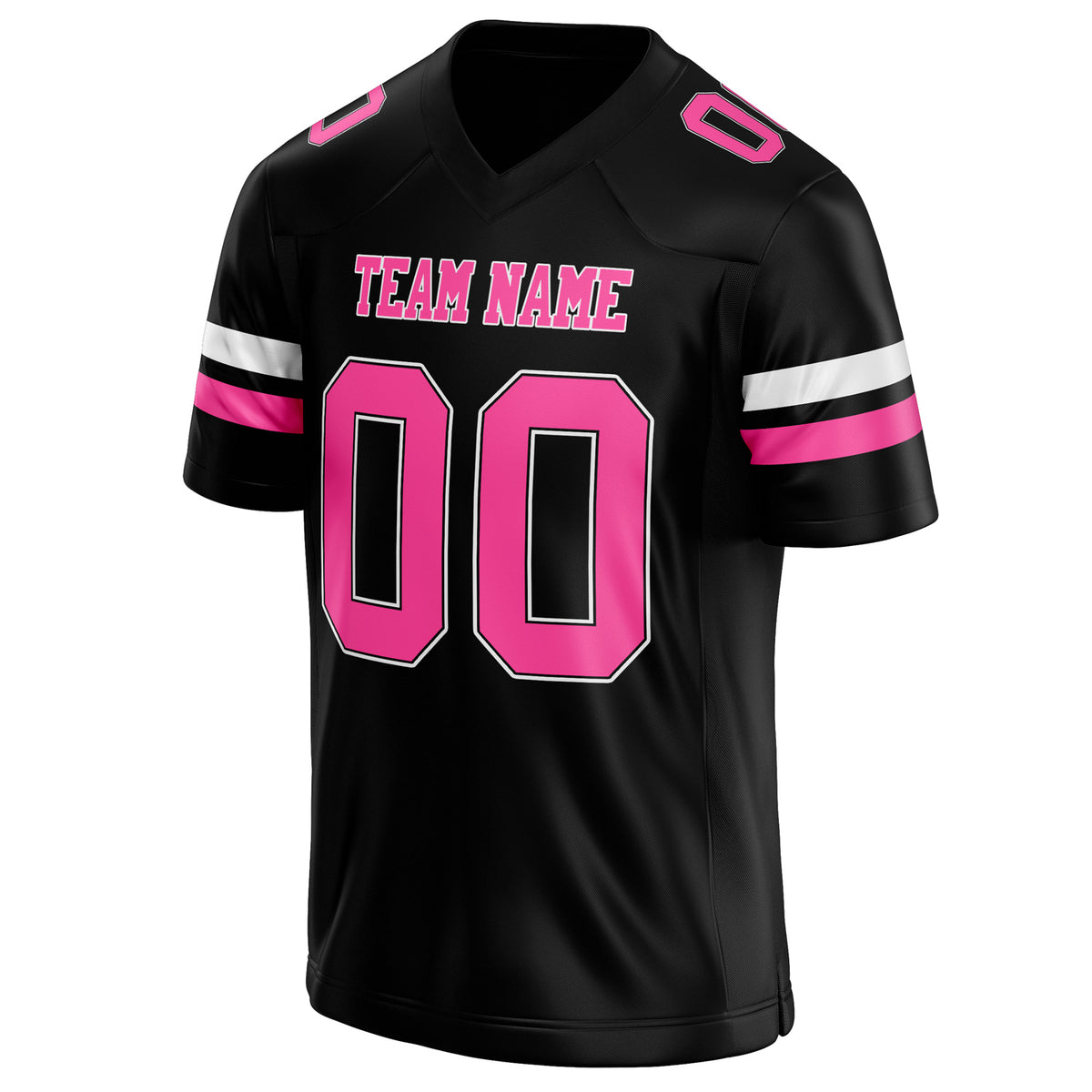 Custom Black pink Solid Colour Football Jersey