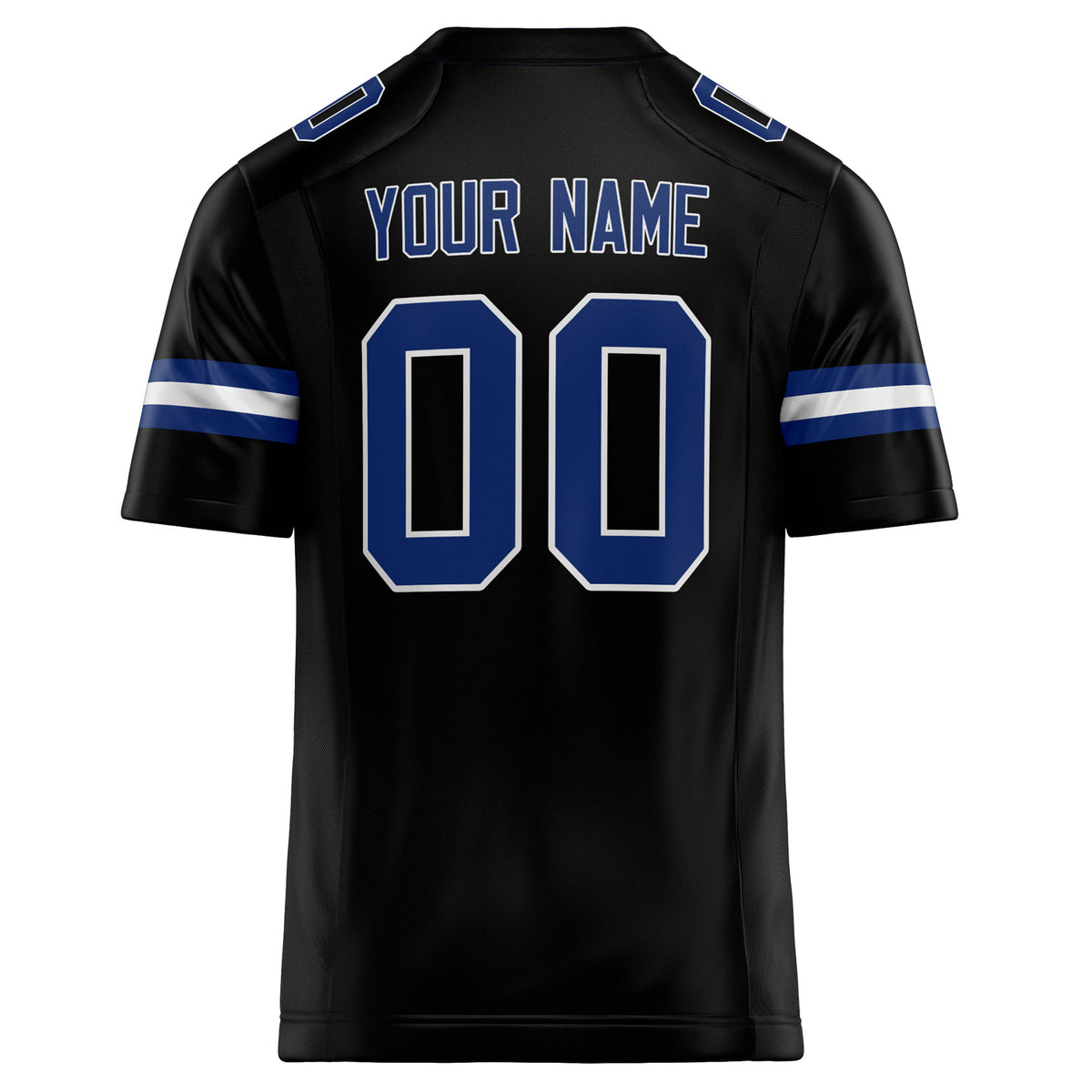 Custom Black royal Solid Colour Football Jersey