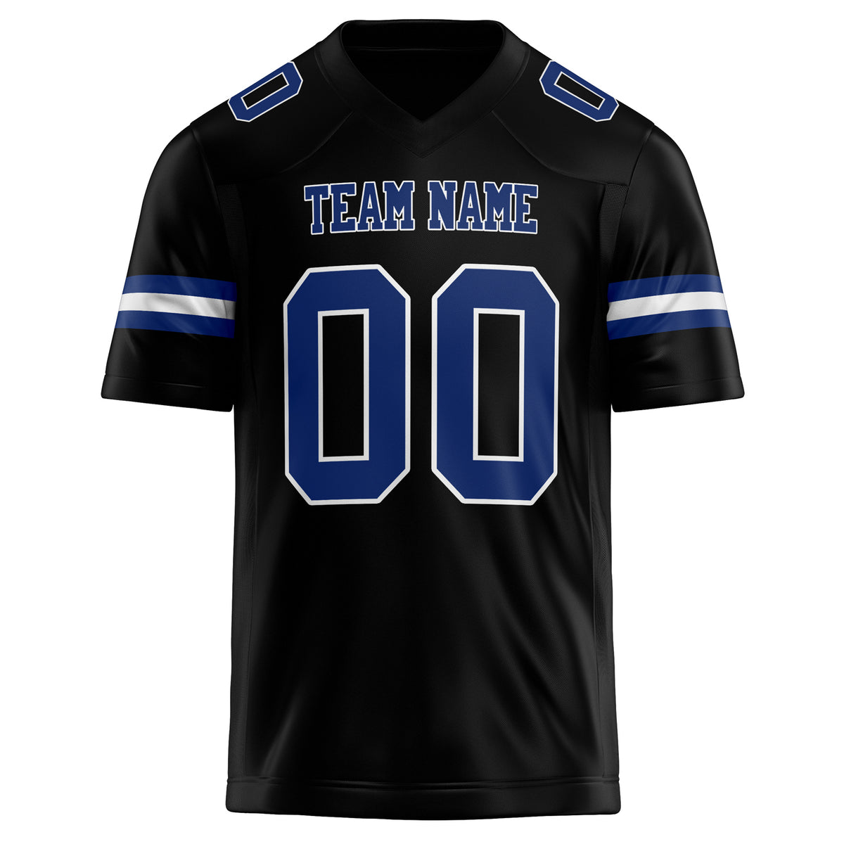 Custom Black royal Solid Colour Football Jersey