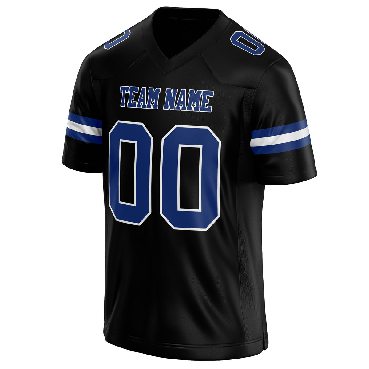 Custom Black royal Solid Colour Football Jersey