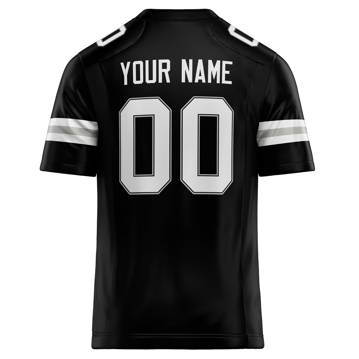 Custom Black White Solid Colour Football Jersey