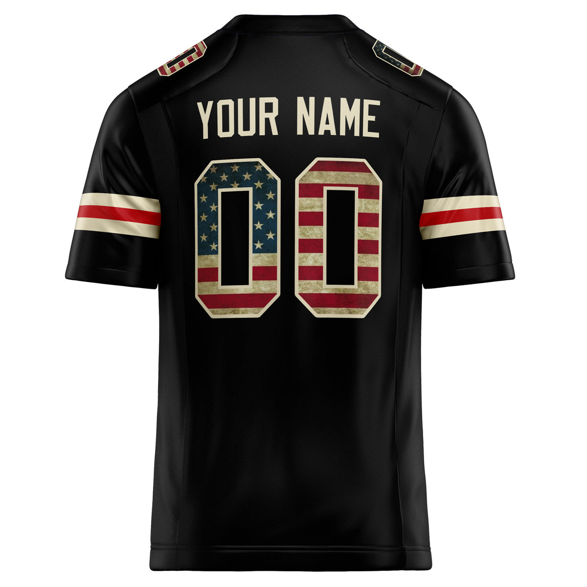 Custom Black cream Solid Colour Football Jersey