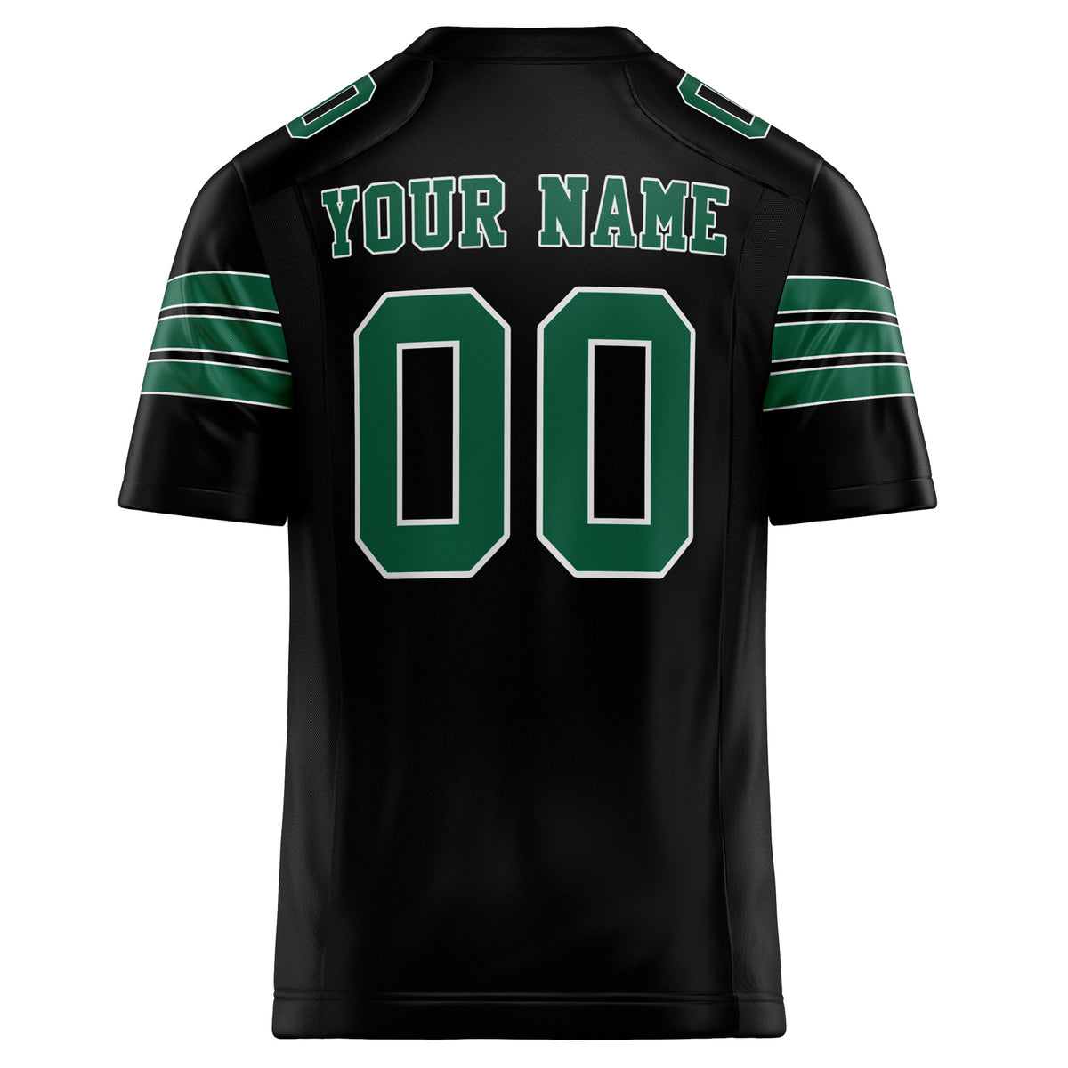 Custom Black kelly green Solid Colour Football Jersey