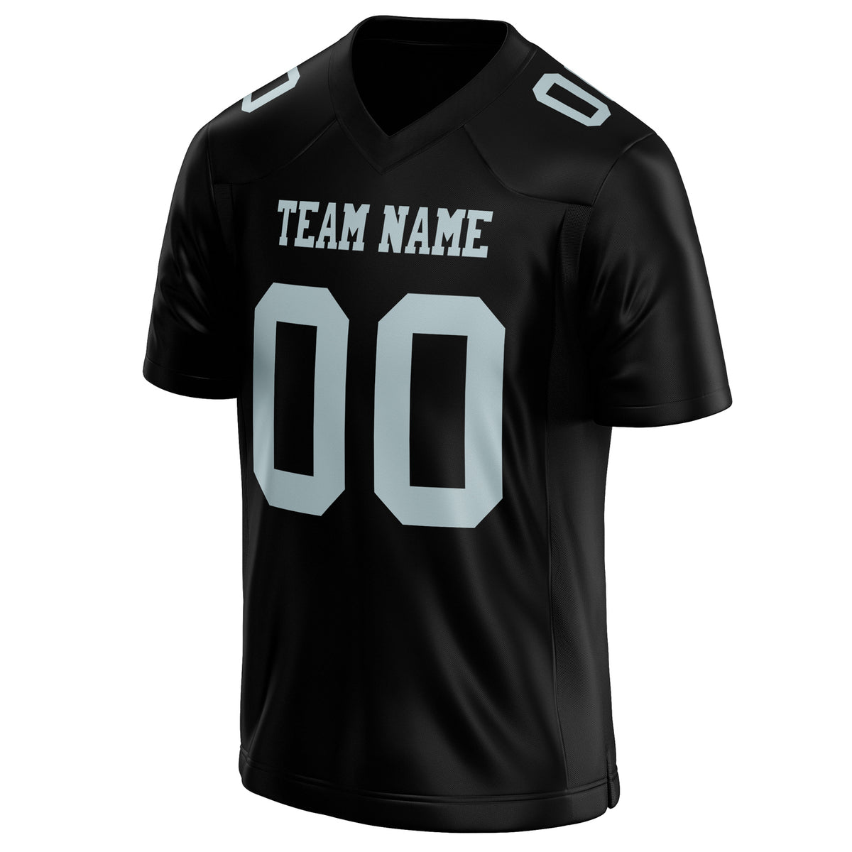 Custom Black gray Solid Colour Football Jersey