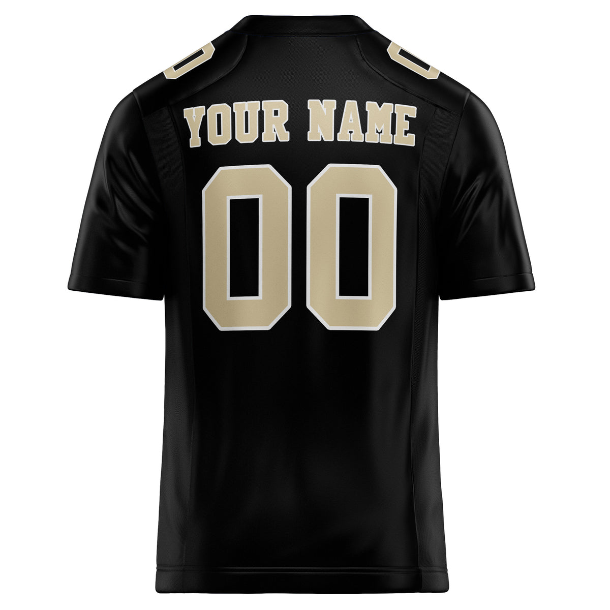 Custom Black cream Solid Colour Football Jersey