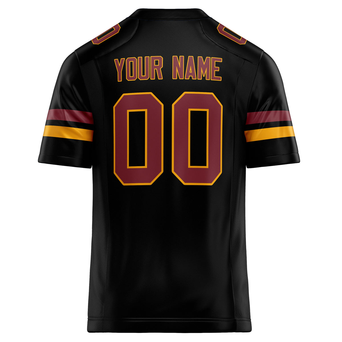 Custom Black maroon Solid Colour Football Jersey