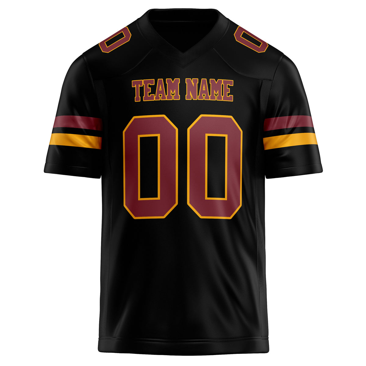 Custom Black maroon Solid Colour Football Jersey