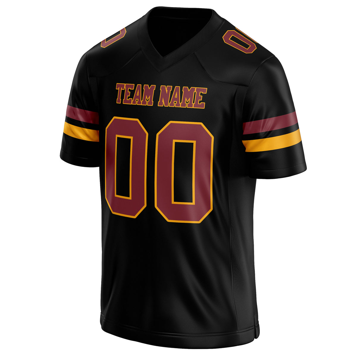 Custom Black maroon Solid Colour Football Jersey