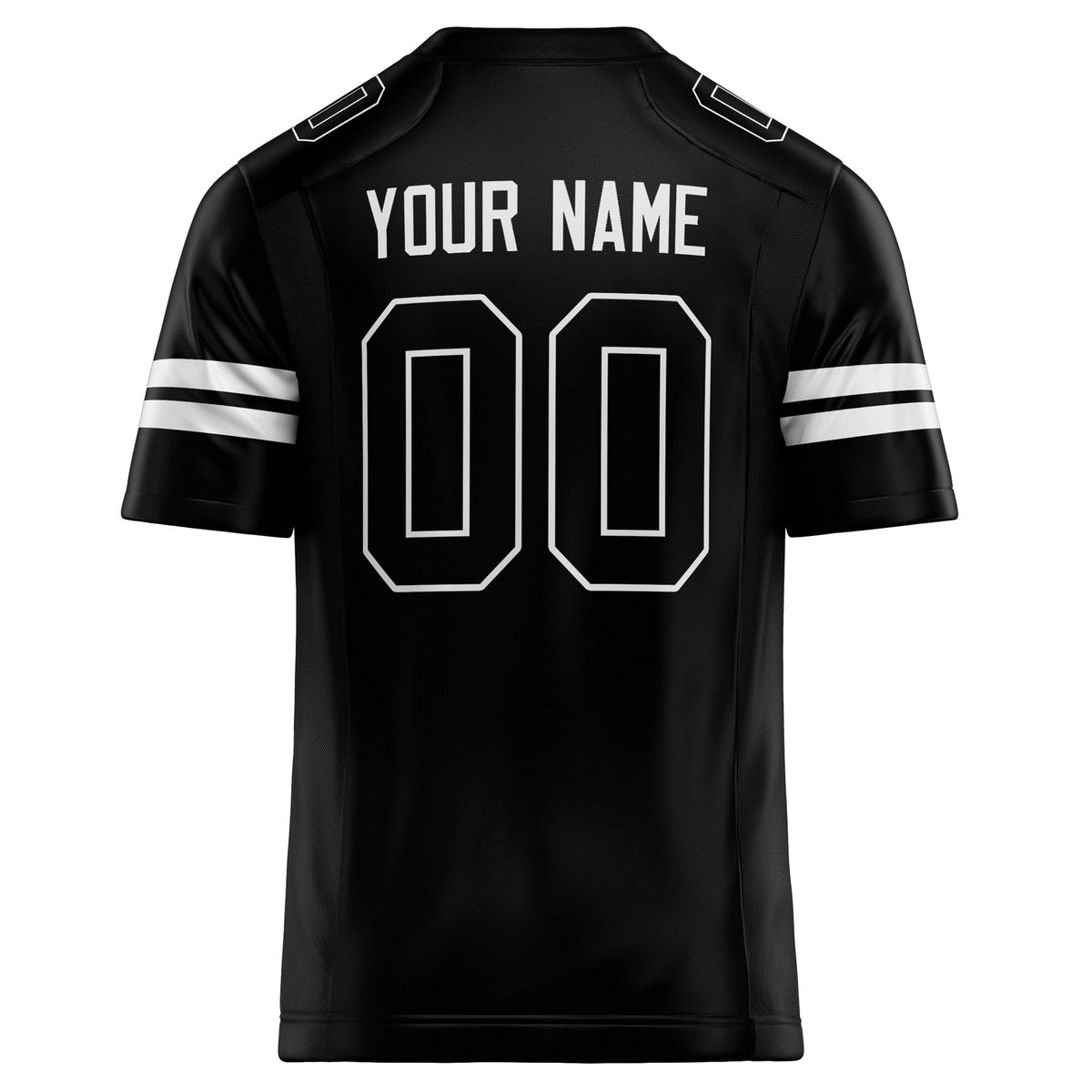 Custom Black White Solid Colour Football Jersey