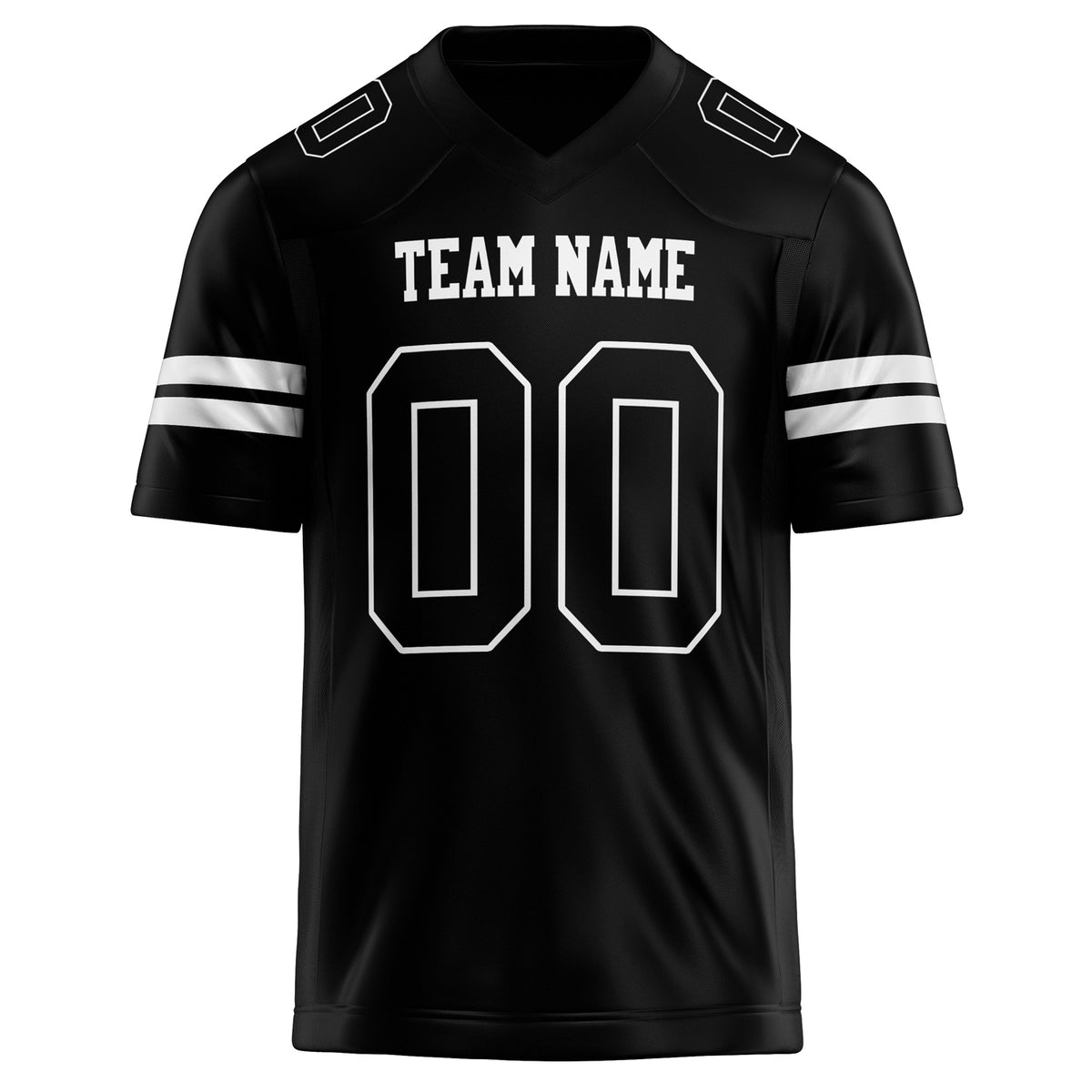 Custom Black White Solid Colour Football Jersey