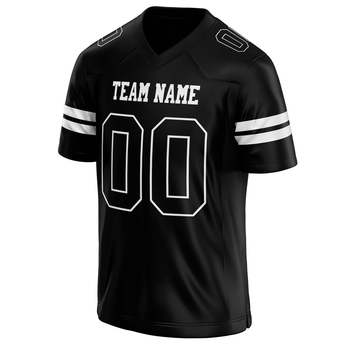 Custom Black White Solid Colour Football Jersey