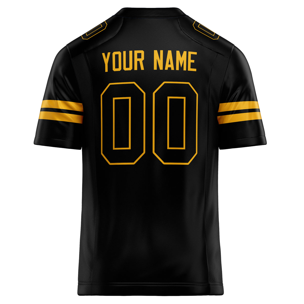 Custom Black gold Solid Colour Football Jersey