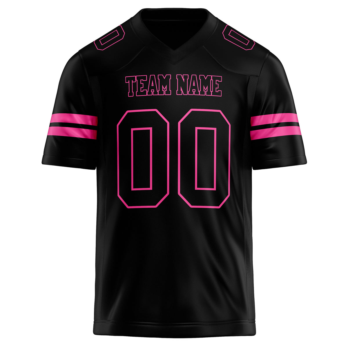 Custom Black pink Solid Colour Football Jersey