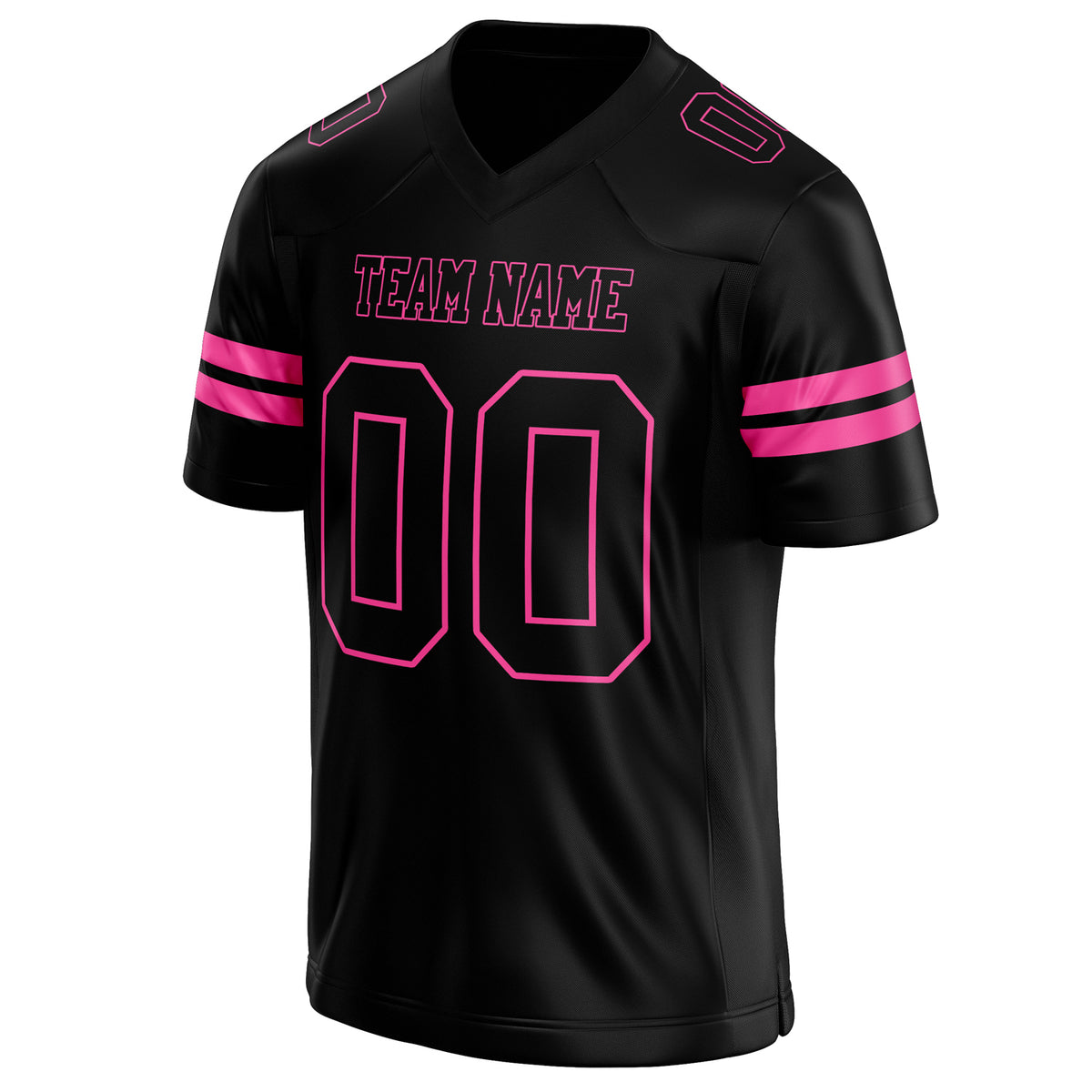 Custom Black pink Solid Colour Football Jersey